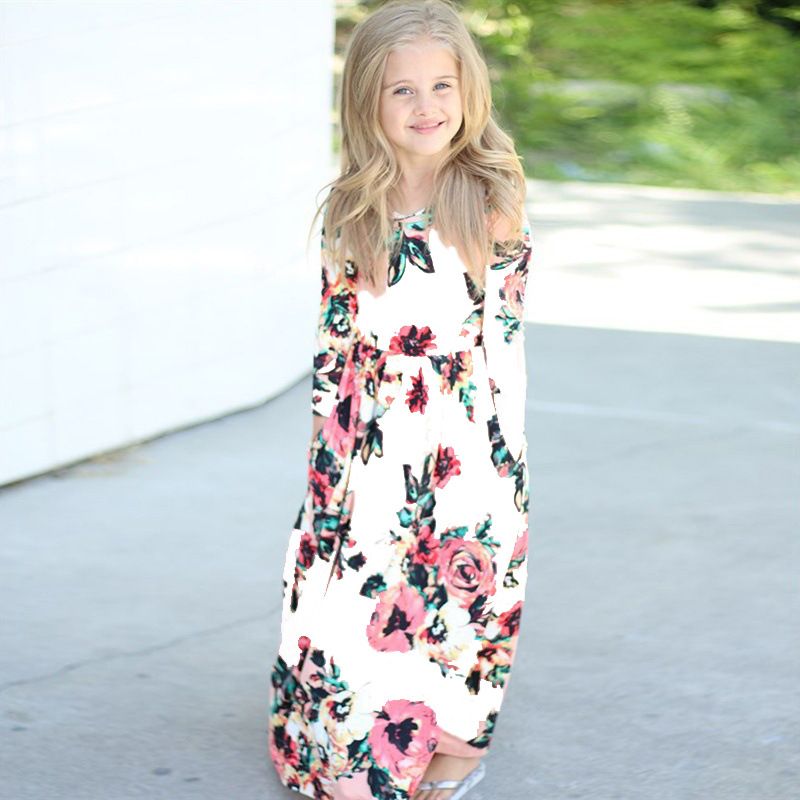 girls long maxi dress