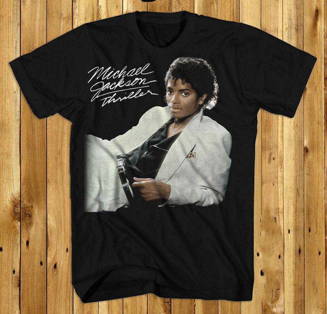 Michael Jackson Thriller 1982 Álbum Retro para hombre Camiseta vintage 100% algodón Camisetas