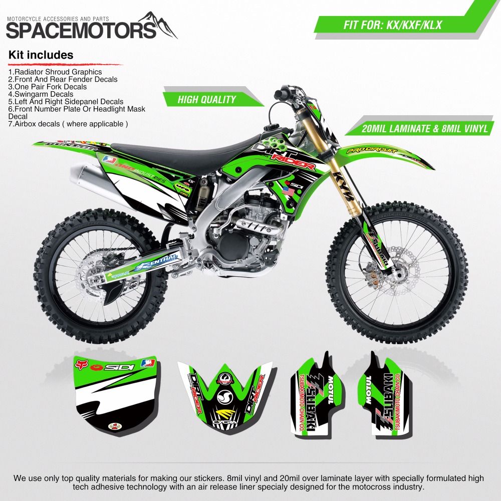 Vinylhaut Aufkleber Wrap Fur Motorrad Kx Klx Kxf F 85 100 250 450 Cc 2004 2006 Jahr Motocross Enduro Dirt Bike