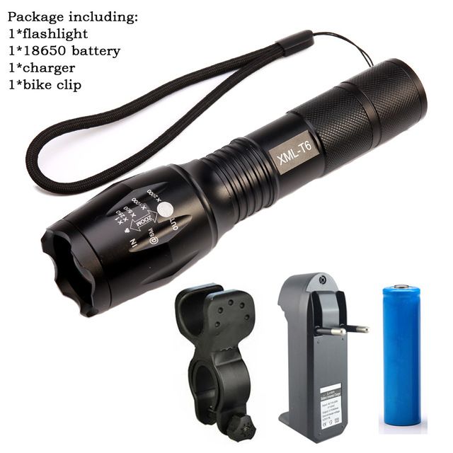 flashlight+battery+charger+bike clip