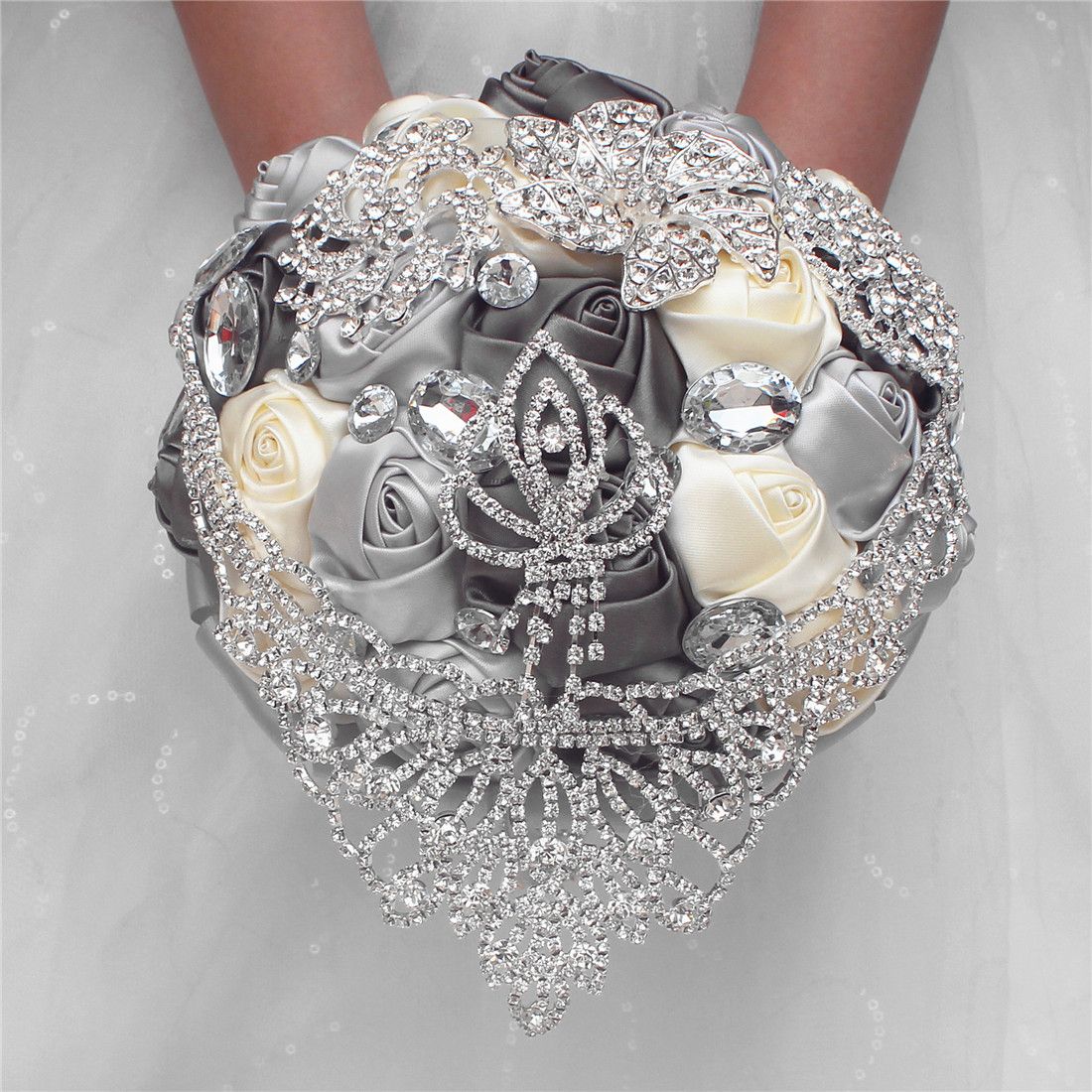 Exquisite Luxury Wedding Bouquet Drop Diamond Handmade Flowers Brooch Bouquet Fashion Wedding Bouquet For Sale W288 Flowers Direct Kinds Of Flowers From Woailailai1314 30 42 Dhgate Com