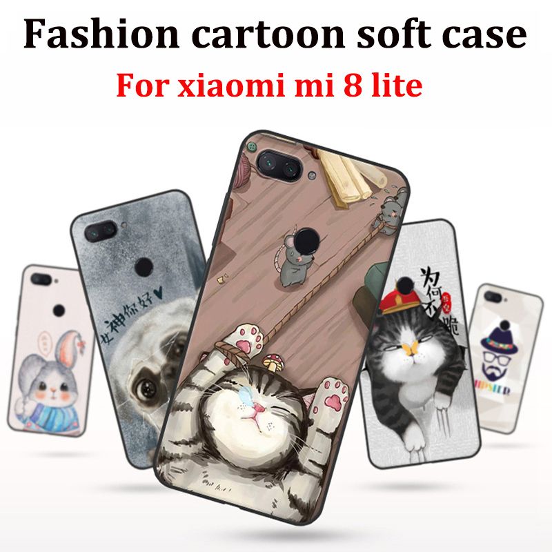 Fashion Cartoon Phone Cases For Xiaomi Mi 8 Lite Case Soft Back Cover For Xiaomi Mi 8lite Mi8lite Shell Case Mi8 Lite Cover 6 26 Mobile Phone Cases Cell Phone Covers From Chengdaphone