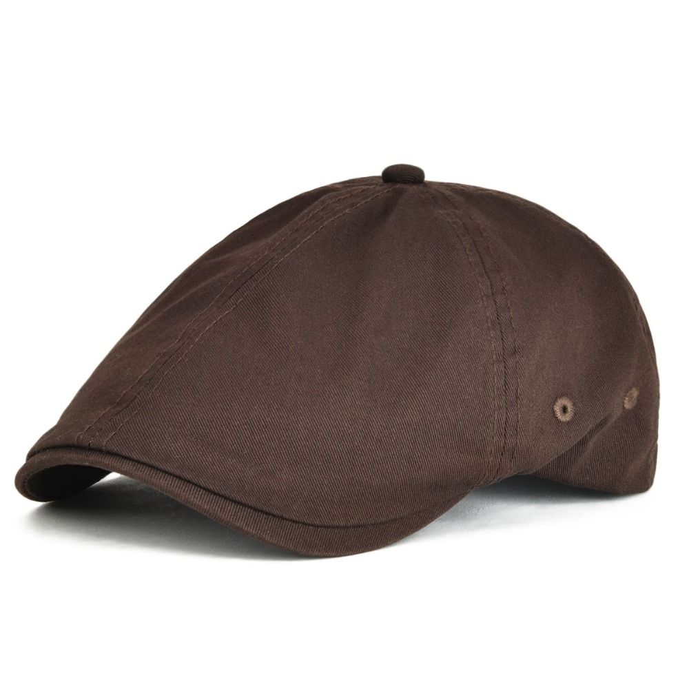 mens brown flat cap
