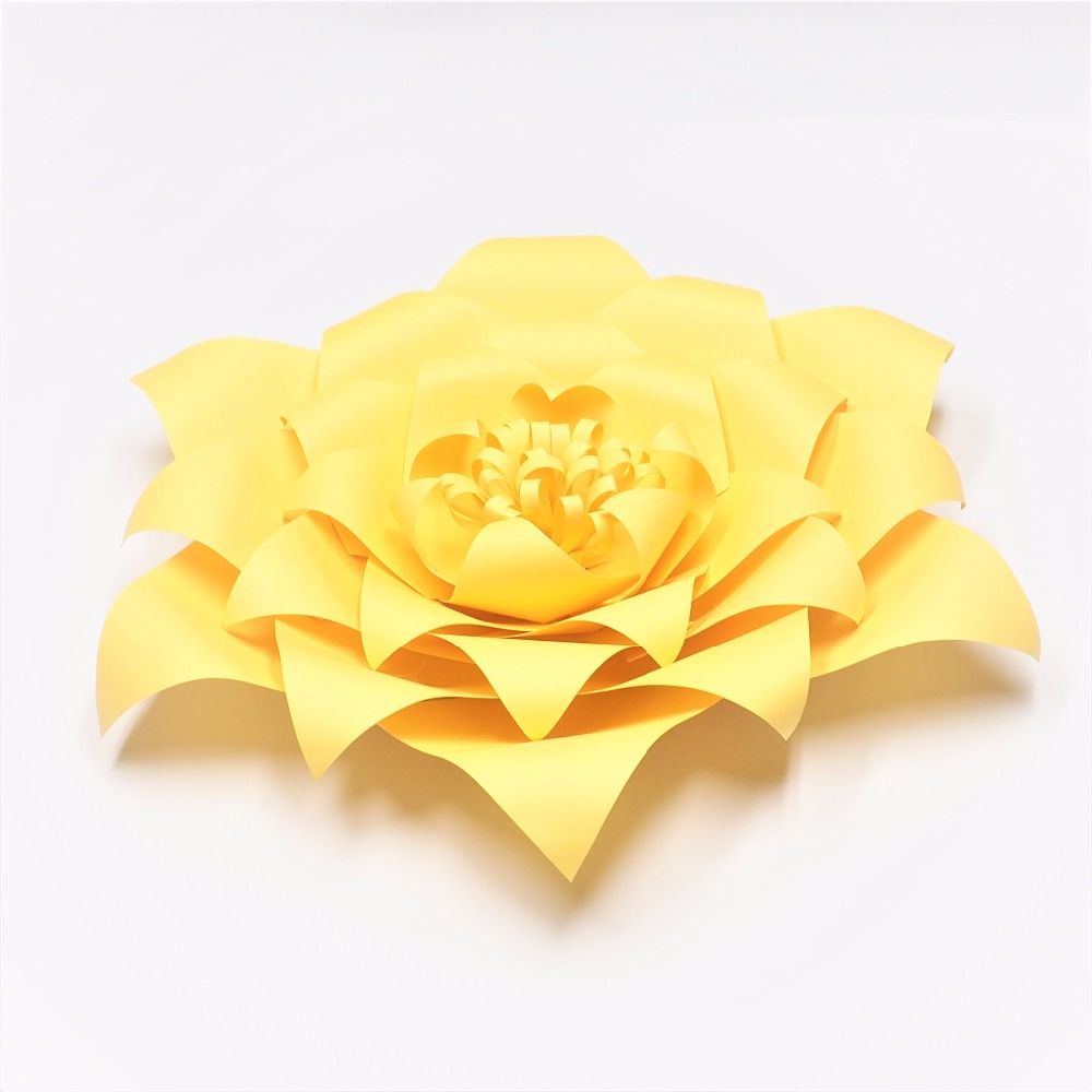 Us 2248 50 Offdiy Large Paper Flowers Artificial Rose Fleurs Backdrops 1 Piece 2 Leave2 Ears For Wedding Decorations Nursery Video Tutorial In