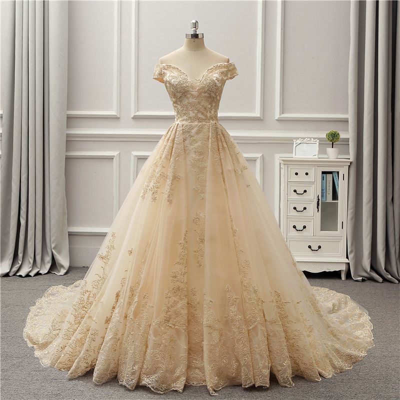 white and gold formal gown