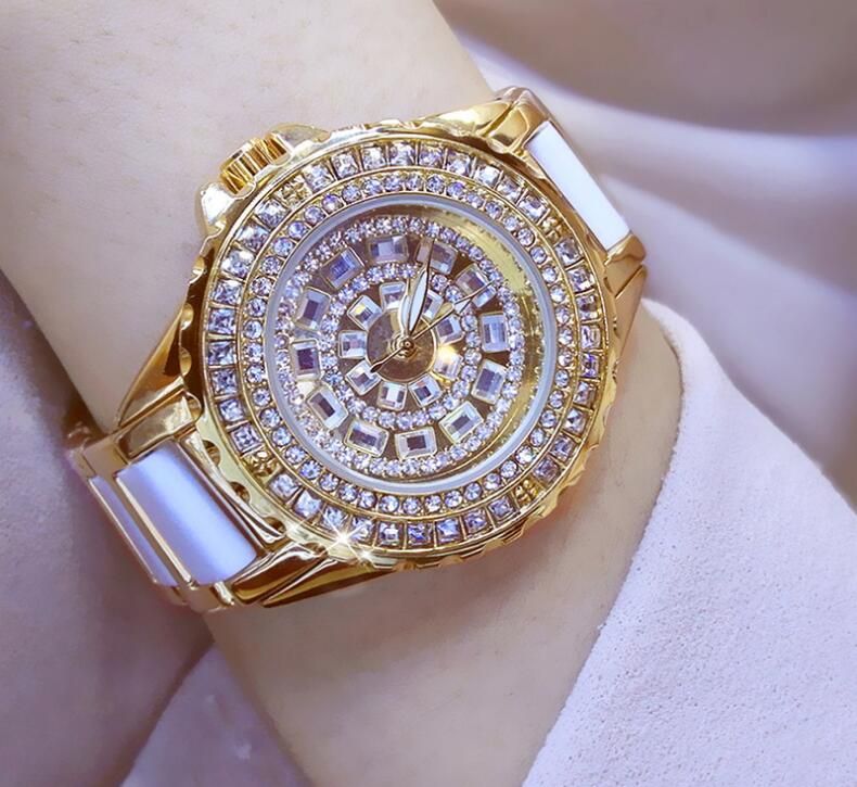 Grosshandel Damenuhren Marke Luxus Mode Damenuhr Bling Bling Diamant Kleid Uhr Top Qualitat Luxus Grosse Armbanduhr Quarzuhr Armbanduhr Von Yumifan 34 05 Auf De Dhgate Com Dhgate