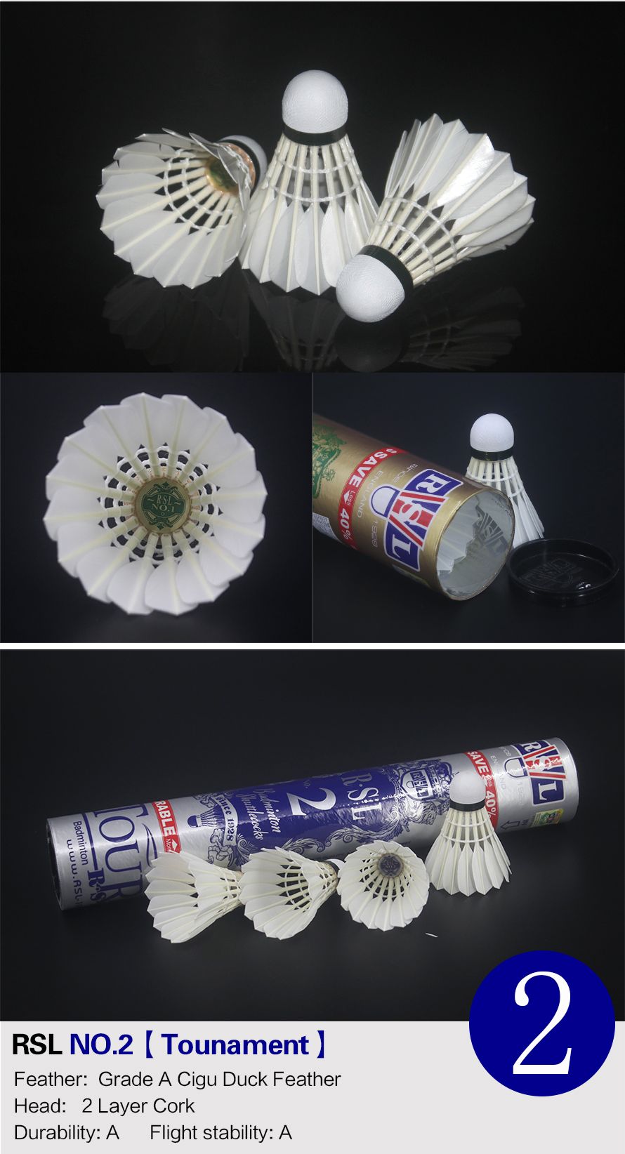 2021 Original RSL Badminton Shuttlecock Classic Tourney 25doz Wholesale