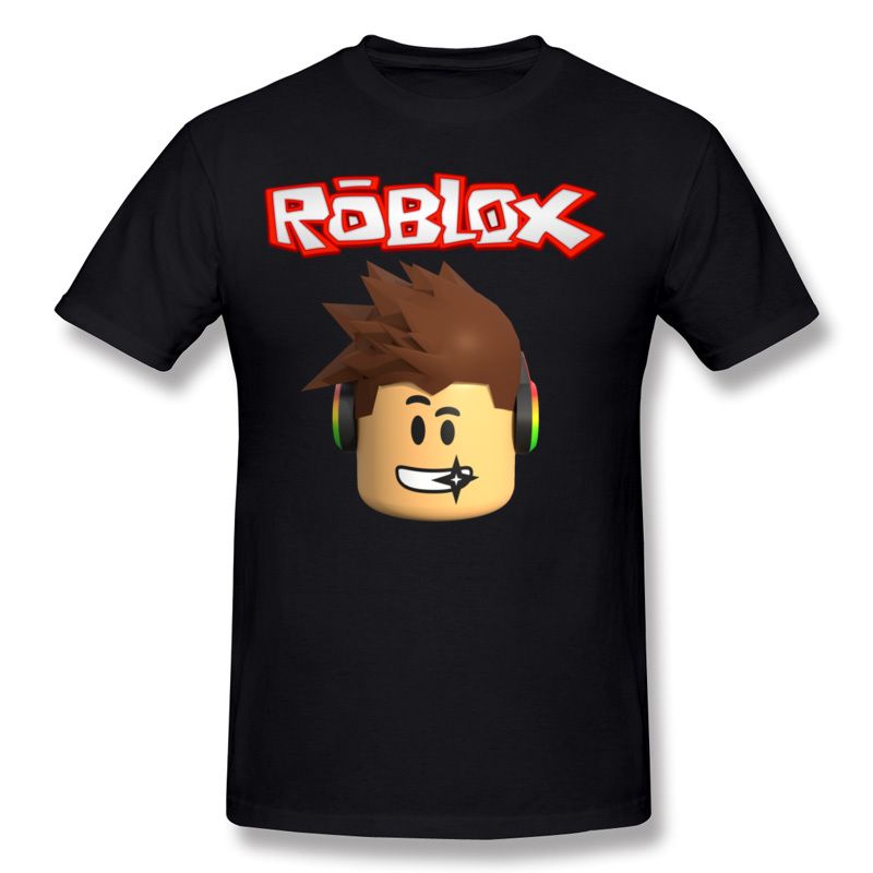 Mens 100 Cotton Roblox Character Head Tee Shirt Mens Crew Neck - roblox black collar shirt