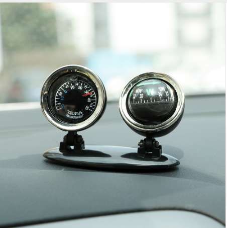 YOSIYO 2-in-1 Car Ornaments Compass Thermometer Navigation Guide Ball Dashboard Compass Ball Decoration YOSIYO 2-in-1 Car Ornaments Compass Thermometer Navigation Guide Ball Dashboard Compass Ball Decoration