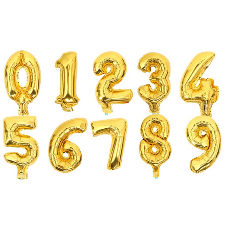 small gold balloons