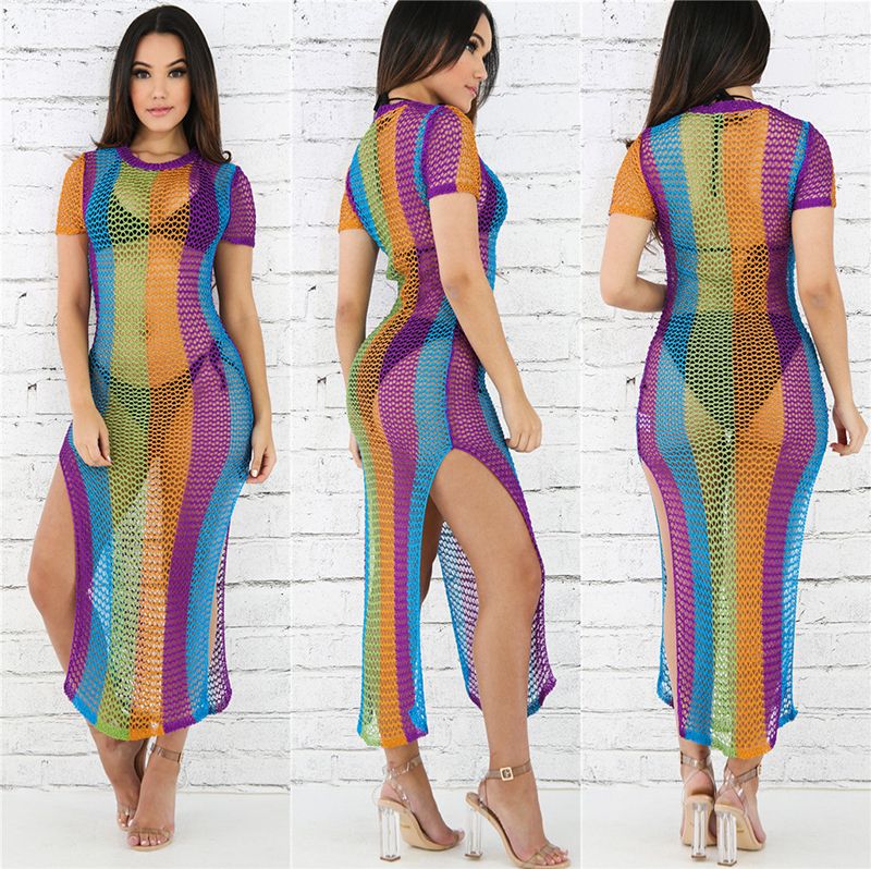 rainbow swimsuit cover up