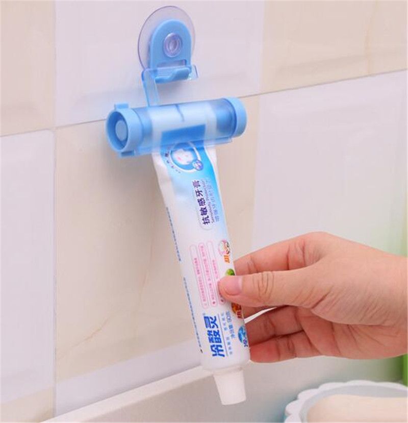 Sucker Toothpaste Useful Tube Easy Holder Rolling Plastic Dispenser