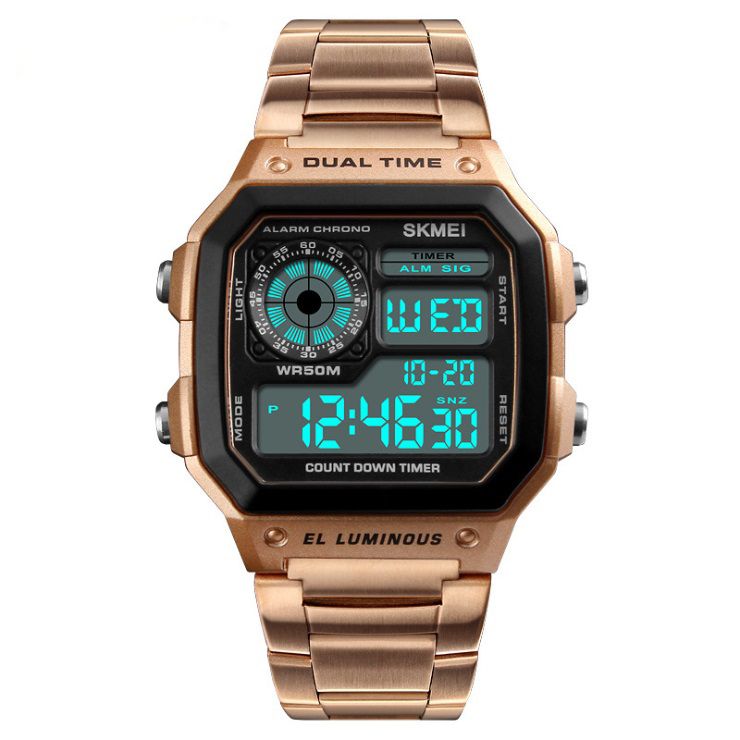gold led watch