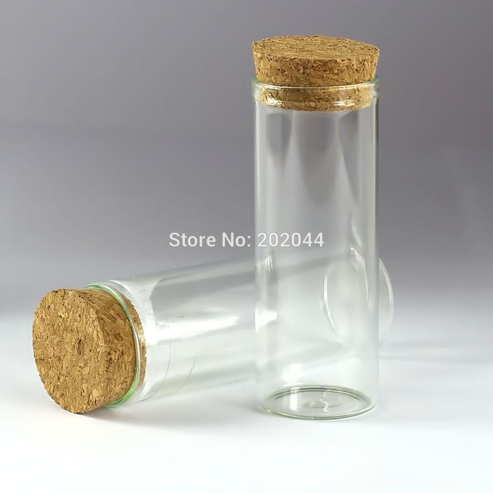 10pcs 40ml 30*80mm Sample Vial Clear Glass Bottles with Corks Jars