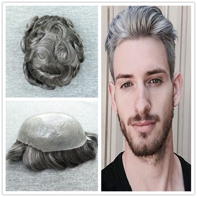 2020 Mens Toupee Full Pu Human Hair Hairpieces For Men 10 8 Inch