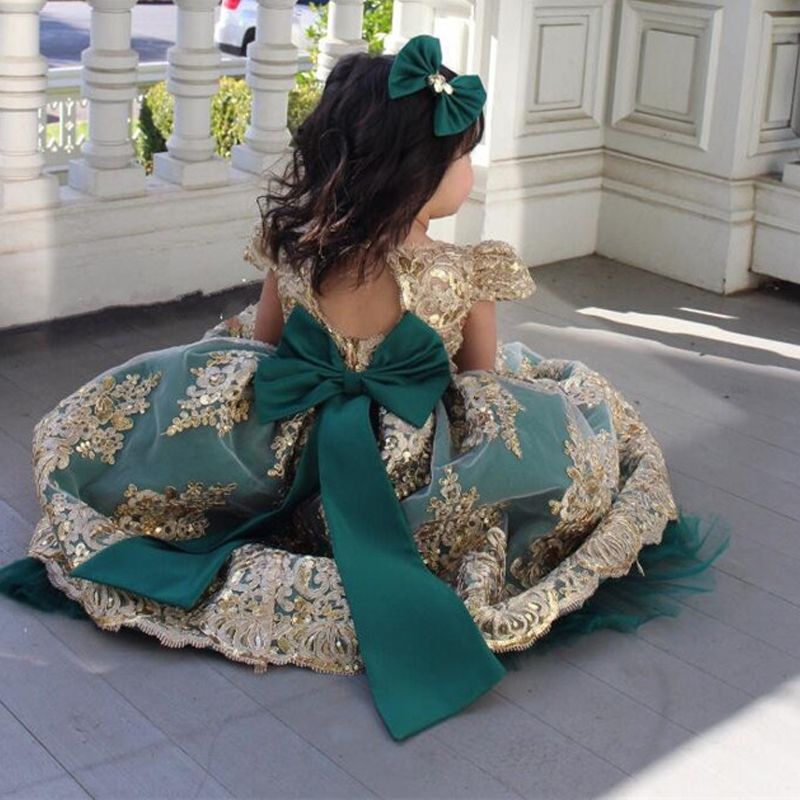 baby girl emerald green dress