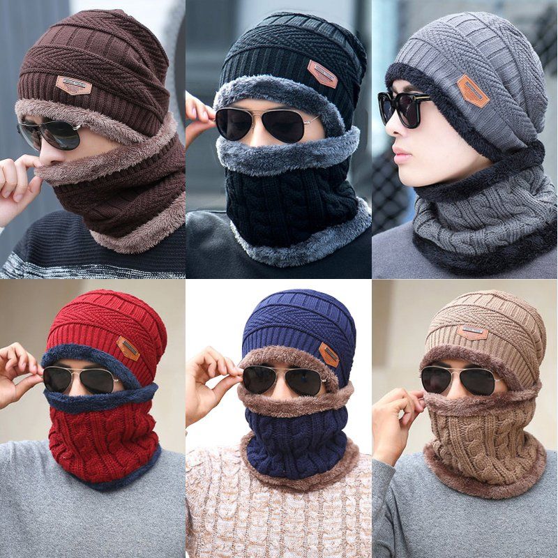 Hombres Y Mujeres Sombrero De Punto De Invierno Beanie Bufan Hombres Y Mujeres Sombrero De Punto De Invierno Beanie Bufan