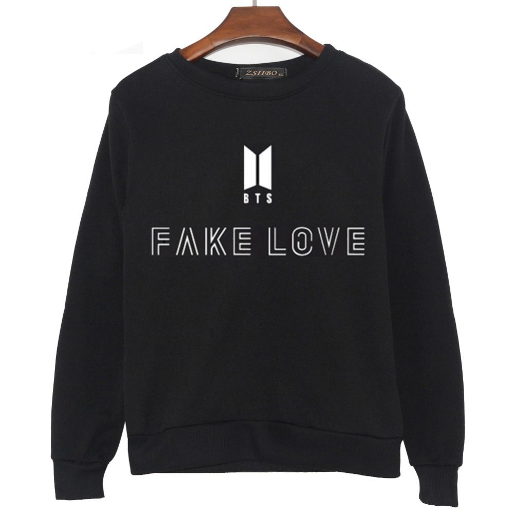 2019 Sweaters Fake Love Women Sweaters BTS Love Yourself Tear Hot Sale Print Girls Cool Sweaters Fashion Plus Size Drop Shipping WY22 From Cksd,
