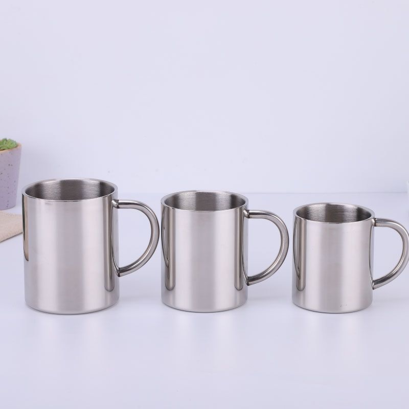 14oz Stainless Steel Mug Cup With Handle Double Wall Travel Tumbler Coffee Mug Tea Cup Portable Drinking Cup Beer Mug Resistance To Falling Personalized Cups And Mugs Personalized Gift Mugs From Home Goods