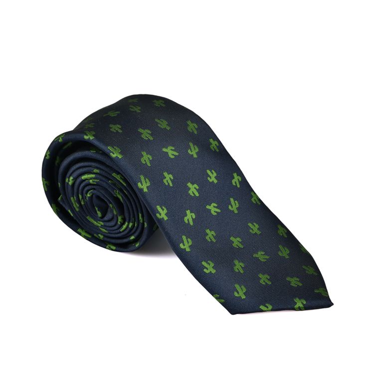Cravatta formale da uomo classica cravatta di seta con cactus