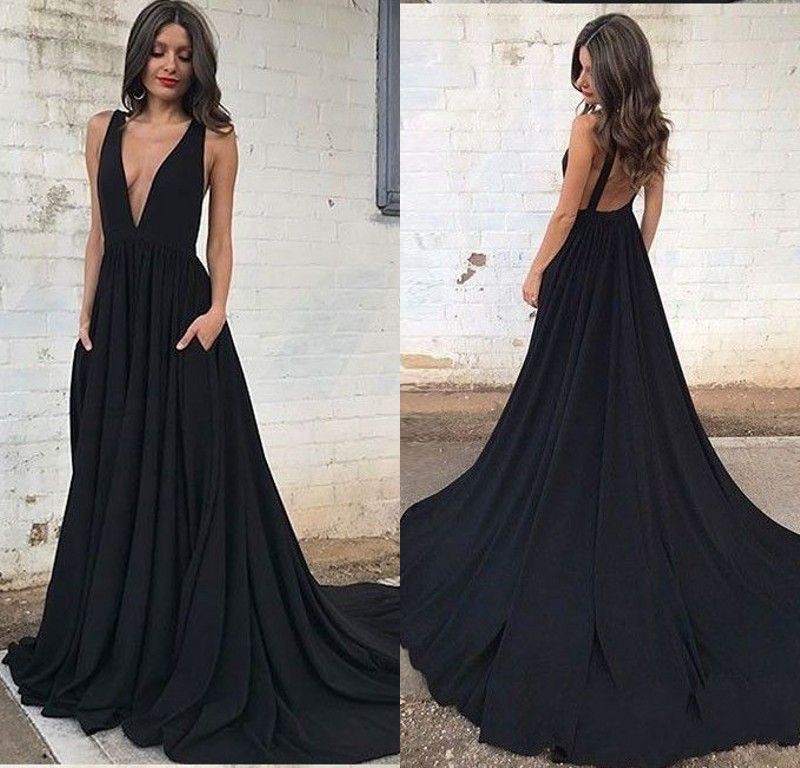 Vestido Fiesta Largo Elegante Negro Lentejuelas. Alquiler y venta vestidos