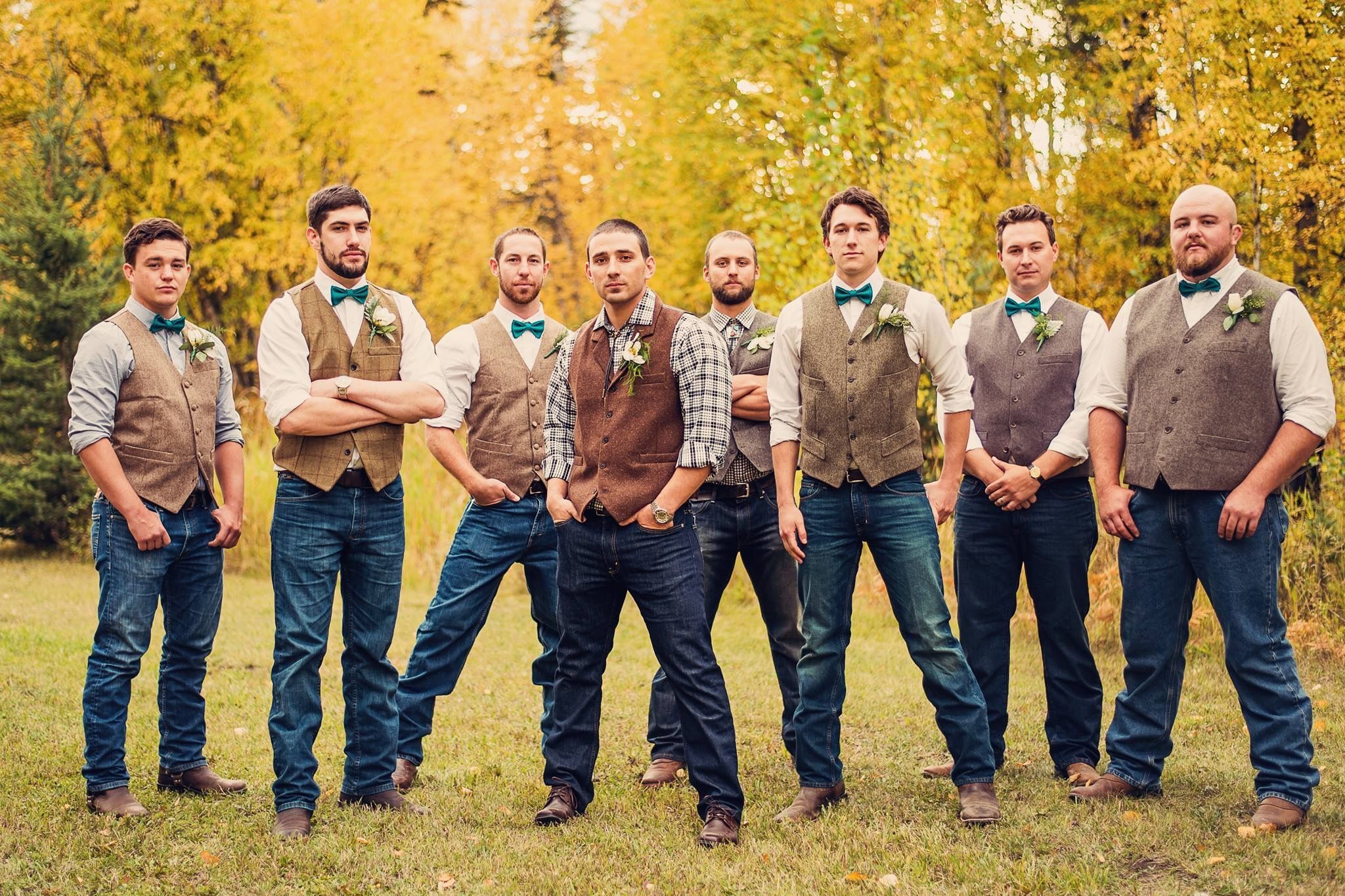 country wedding groomsmen attire