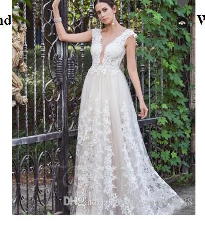 Gauze Round Collar Lace Appliques A Line Wedding Dress Plus Size