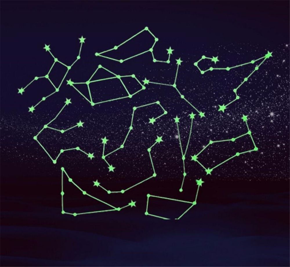 2018 New 12 Constellation Noctilucent Luminous Plastic Wall