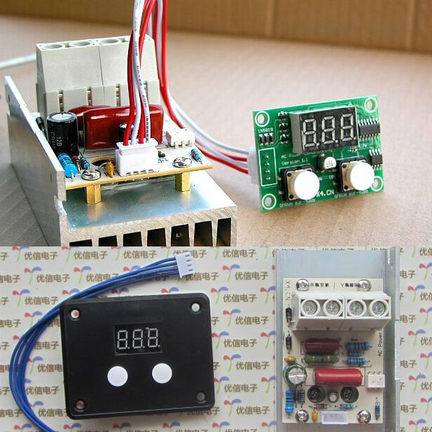Digital AC 220 V 10000 W Régulateur de tension Régulateur de Vitesse SCR Dimmer Thermostat