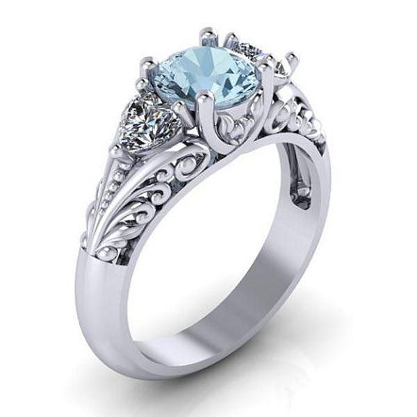 2019 Love Heart Crown Wedding Sets Double Ring For Propose