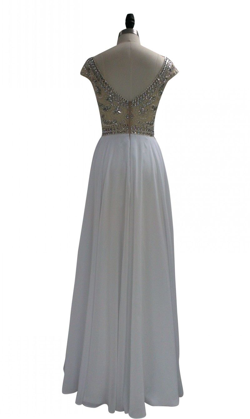 Elegent Formal Chiffon Floor Length evening Ball Gown Party Prom Wedding Brides