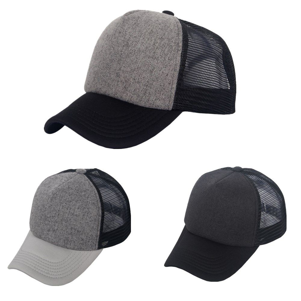 5 Pack of Plain Polyester Unisex Baseball Caps Adjustable Blank Hat with