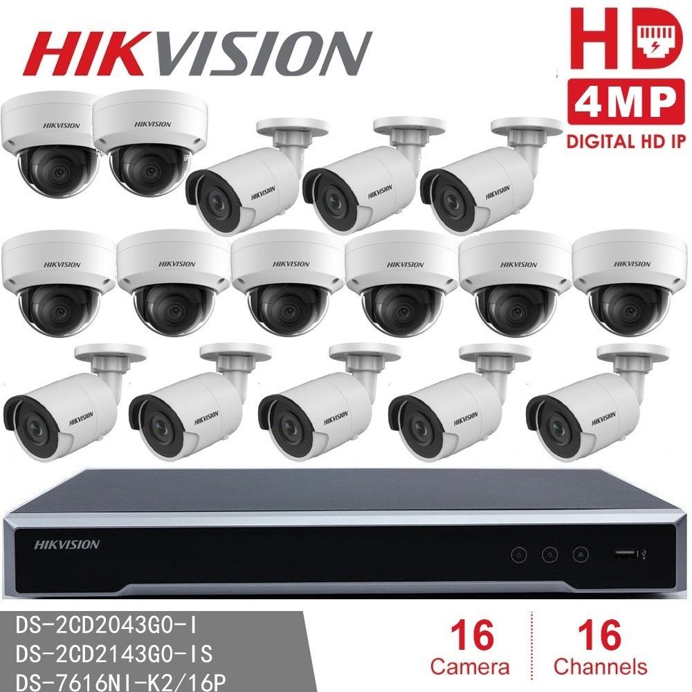 Hikvision Digital Technology DS-7616NI-K2//16P Noir NVR Enregistreur vid/éo de r/éseau