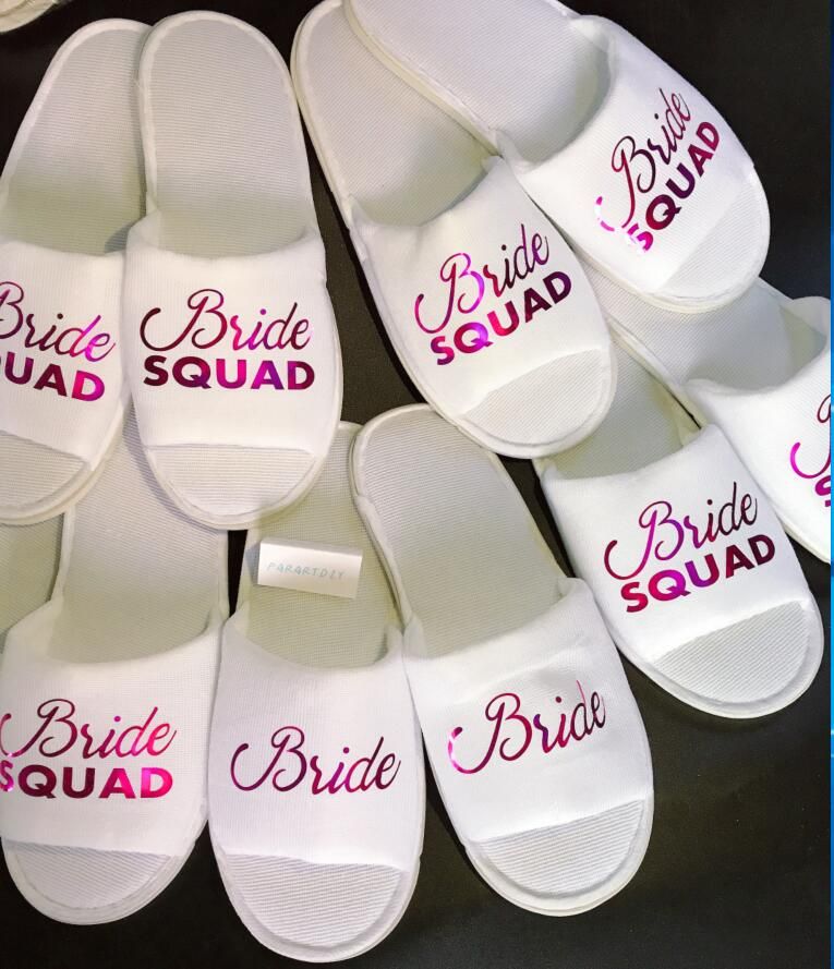 team bride slippers