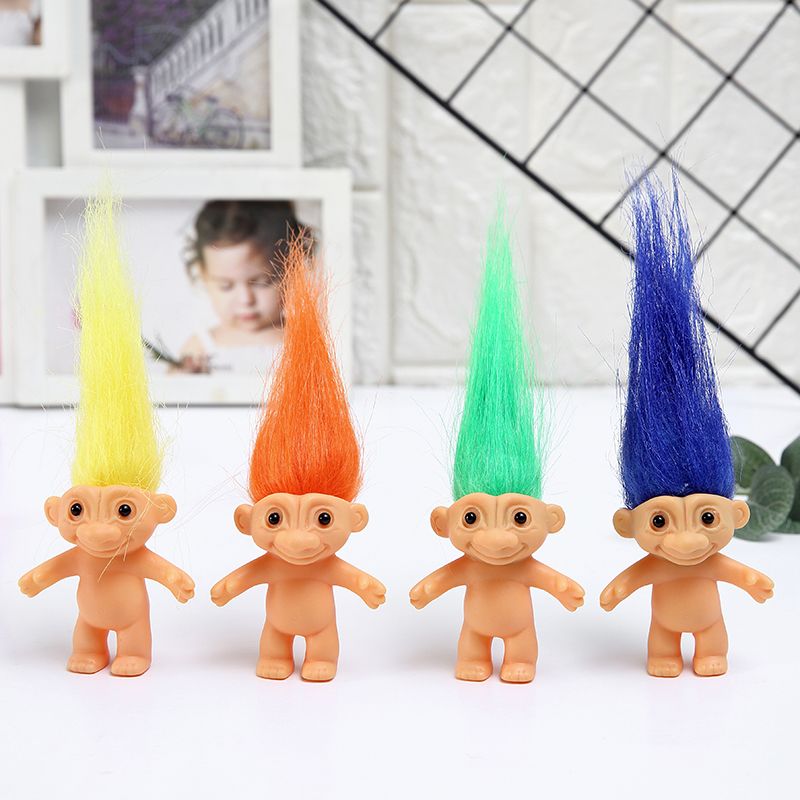 6cm Trolls Doll Action Figures Doll Super Cute 5 Styles With Long