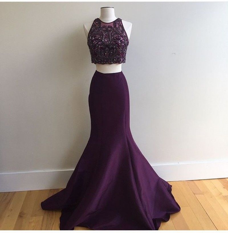 dark violet gown