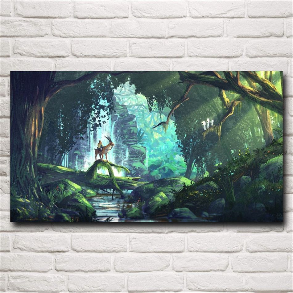 2020 Studio Ghibli Canvas Prints Wall Art Oil Painting Home Decor Unframed Framed From Q1416564970 8 24 Dhgate Com