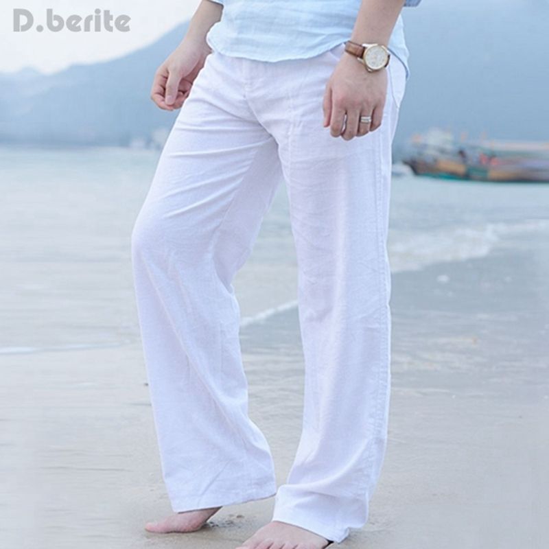 Compra Pantalones Sueltos De Lino Para Hombre Playa Cordón Pantalones  Largos Pantalones Casuales Pantalones De Playa DAJ9211 S18102001 Barato |  Entrega Rápida Y Calidad | Es.Dhgate