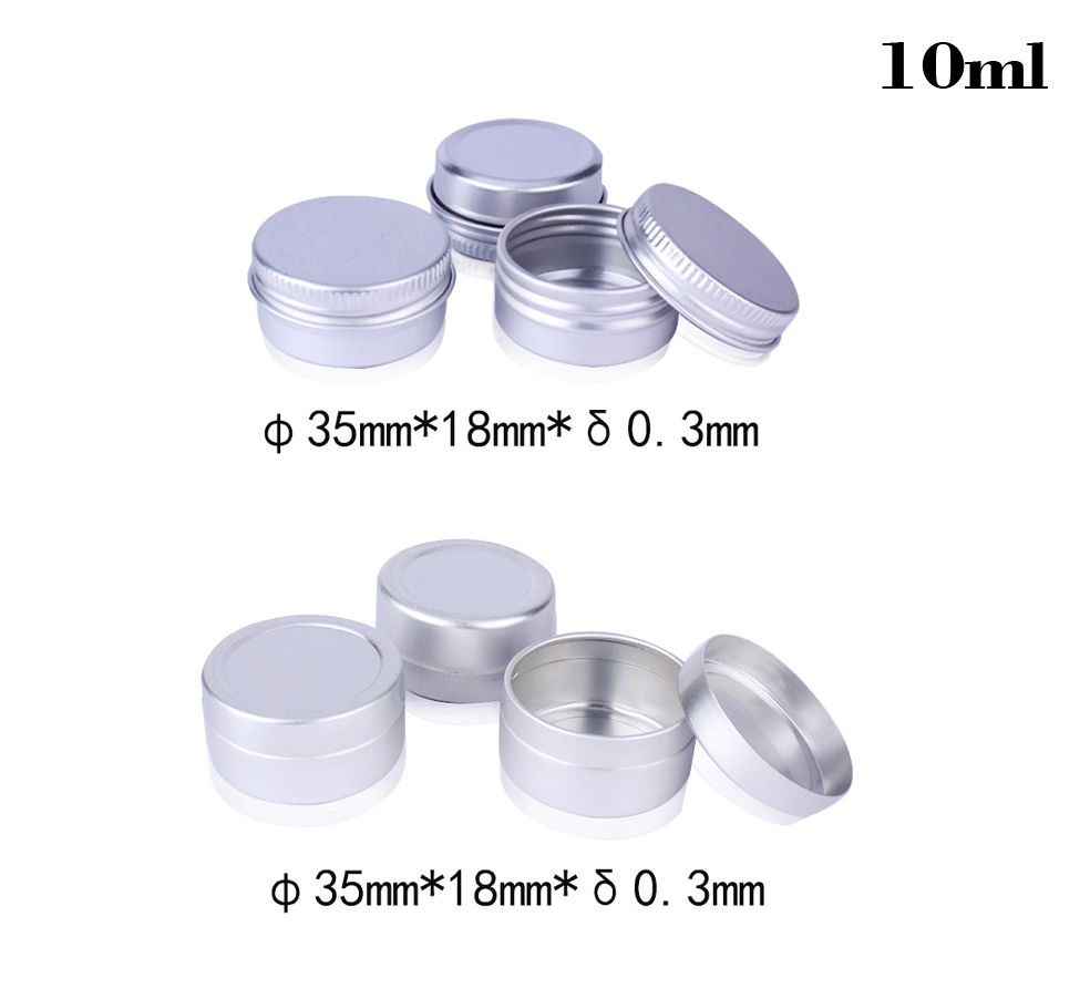 10 Piezas Tarros De Crema Vacíos De Aluminio Lata De 