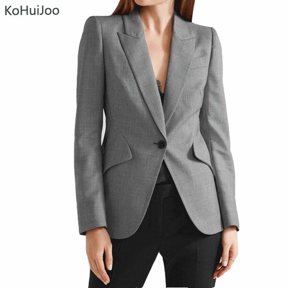 gray suit jacket womens
