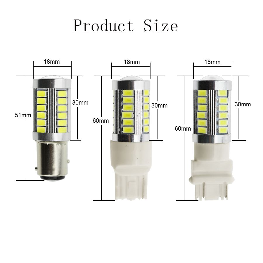 2X 3157 T25 33SMD LED Strobe Flashing Bulbs Brake Parking Light Turn Signal Lamp