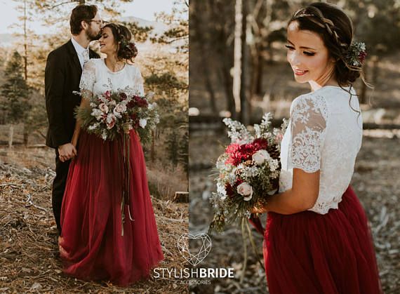 crop top wedding dress for sale
