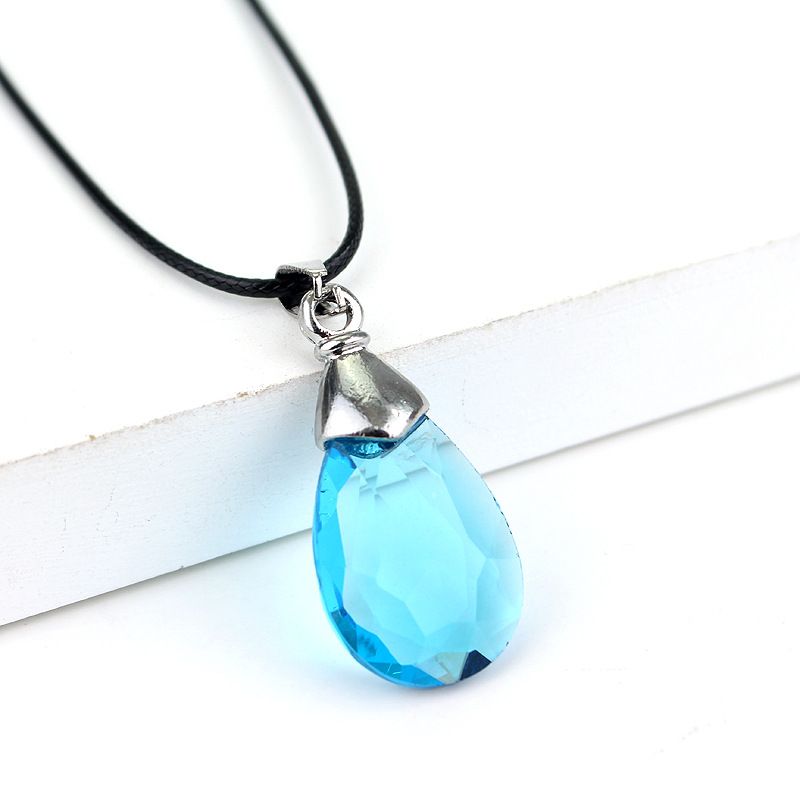 Hot Anime Sword Art Online Metal Necklace Blue Crystal Pendant Cosplay Accessories Jewelry Hot Anime Sword Art Online Metal Necklace Blue Crystal Pendant Cosplay Accessories Jewelry