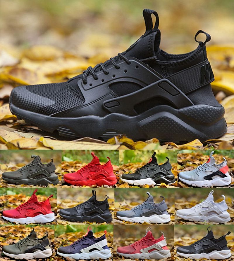 2018 New Air Huarache 4 IV Running Shoes For Men & Women,Cheap Green Red Mens Triple Huaraches 