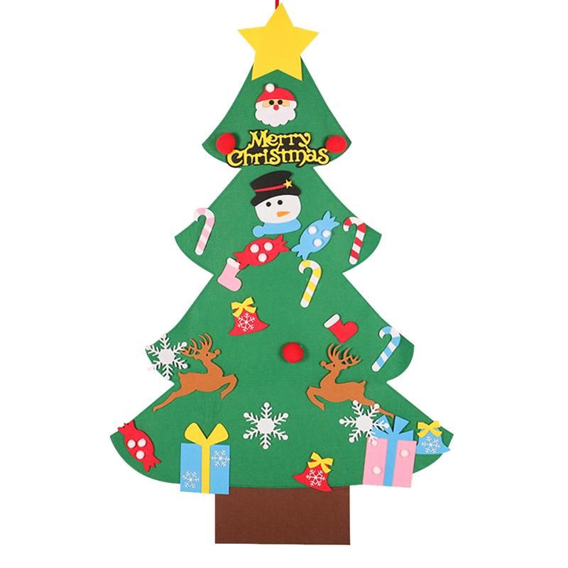 Acquista Tessuto Feltro Fai Da Te Albero Di Natale Porta Parete Finestra Appesa Decorazione Adesivo Natale Festival Vacanze Nuovo Anno A 18 02 Dal Suozhi1995 Dhgate Com