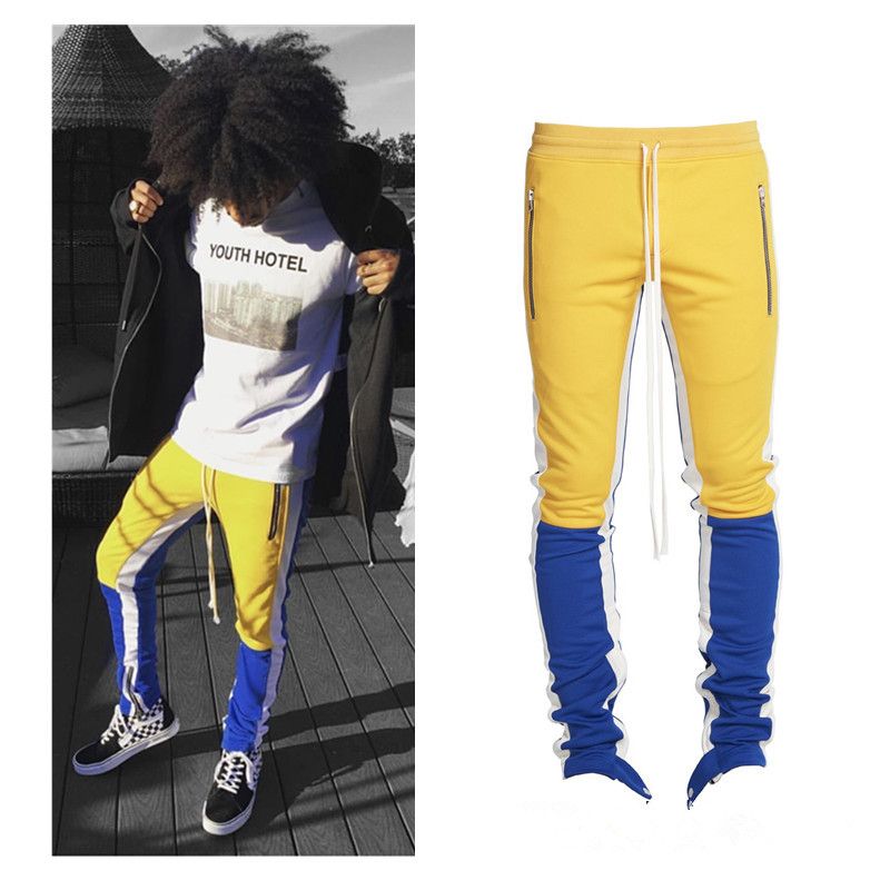 XXLLouisVuitton 2018 New Side Zipper Pants Hip Hop Fear Of God  Fashion Urban Clothing Red Bottoms Justin Bieber FOG Jogger Pants From  Aodirs5, $46.24