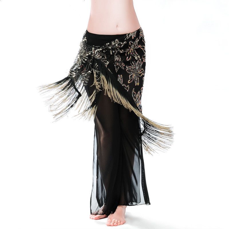 Belly Dance Foulard Sequins Frange Costume Ceinture Jupe foulard danse jupe Wear 