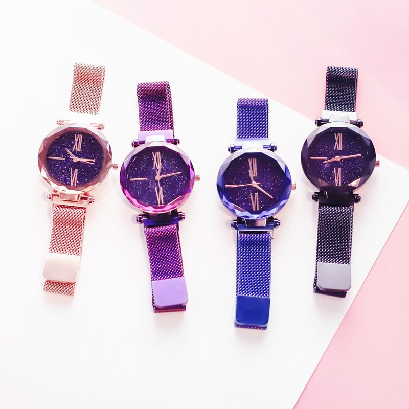 2019 Modern Luxury Starry Women Watches Steel Quartz Ladies Rose Bracelet Watches Casual Clock Girl Wrist Watches Magnet Watch Watch Sales Online Watch On Sale From Shiguang Time 7 14 Dhgate Com
