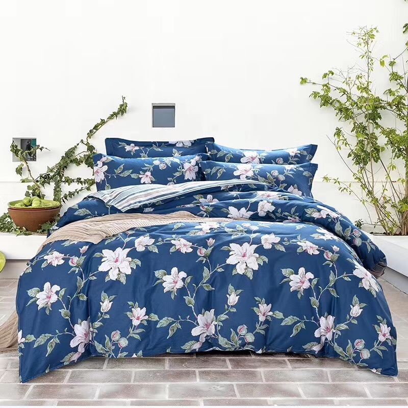 Cotton Fabric Bedding Set Four Pieces Set Bed Sheet Bed Cover And