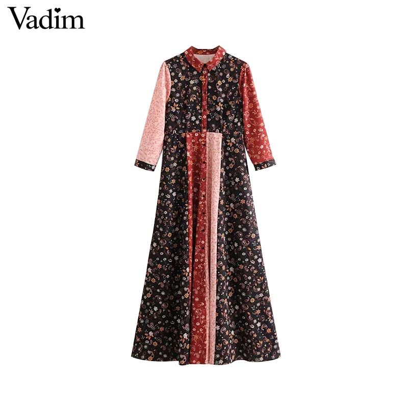 patchwork midi dress